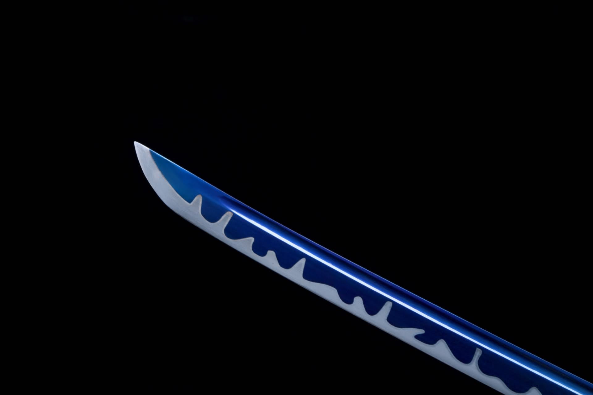 Kotetsu Blue Blade Katana – Hand Forged High Manganese Steel Japanese Sword with Blued Finish and Collector Scabbard