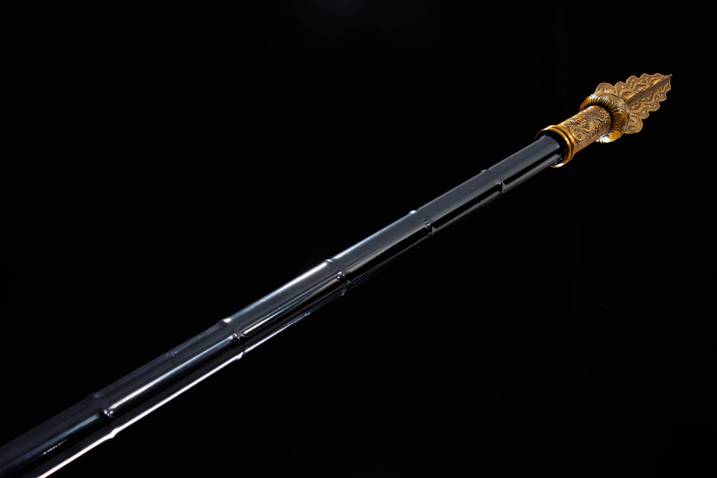 Guandao (Guan Gong Crescent Blade) – 74.4″ High-Chrome Steel, Black Lacquer Shaft