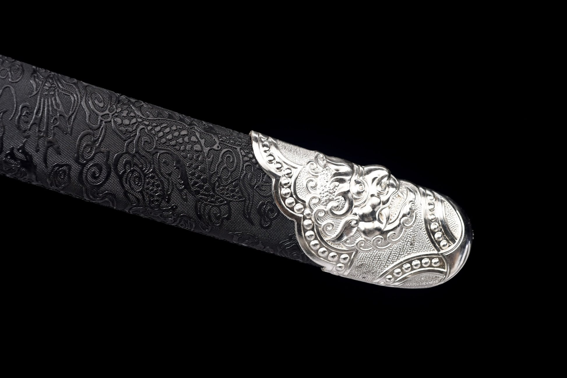 Qiu Long Miao Dao – Hand Forged High Manganese Steel Chinese Long Saber with Dragon Pattern Scabbard