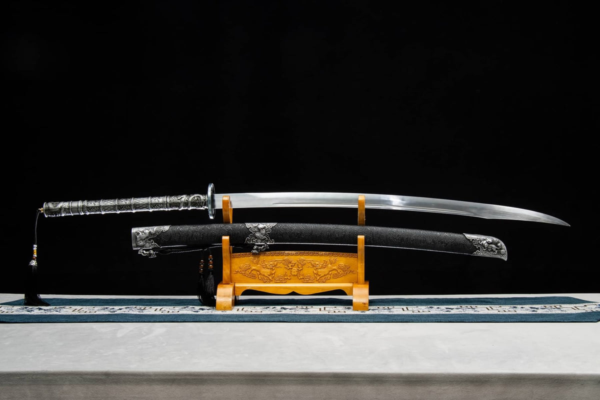 Dragon Miao Dao – Manganese Steel, Black Scabbard - Chinese Sword store
