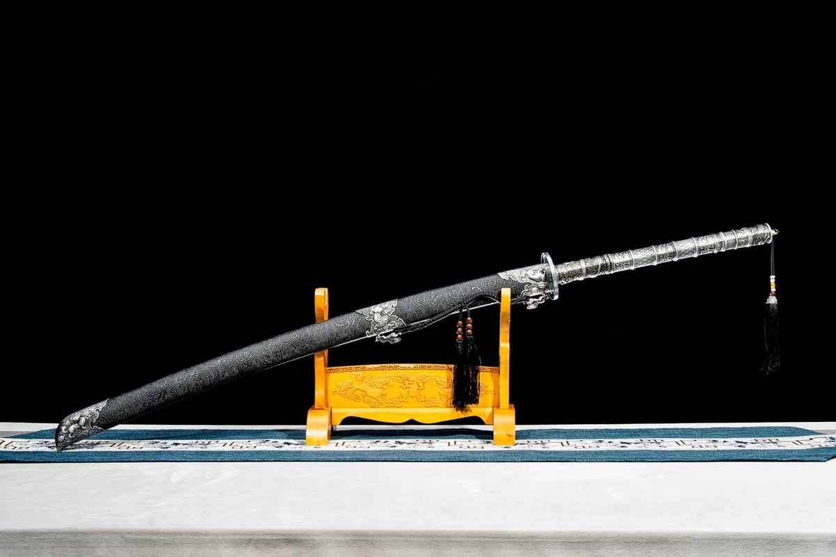 Dragon Miao Dao – Manganese Steel, Black Scabbard - Chinese Sword store