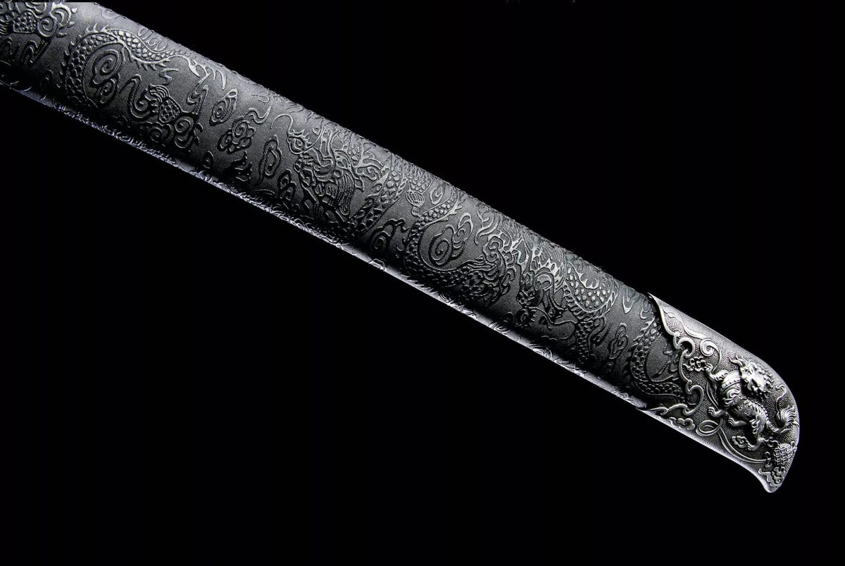 Dragon Miao Dao – Manganese Steel, Black Scabbard - Chinese Sword store