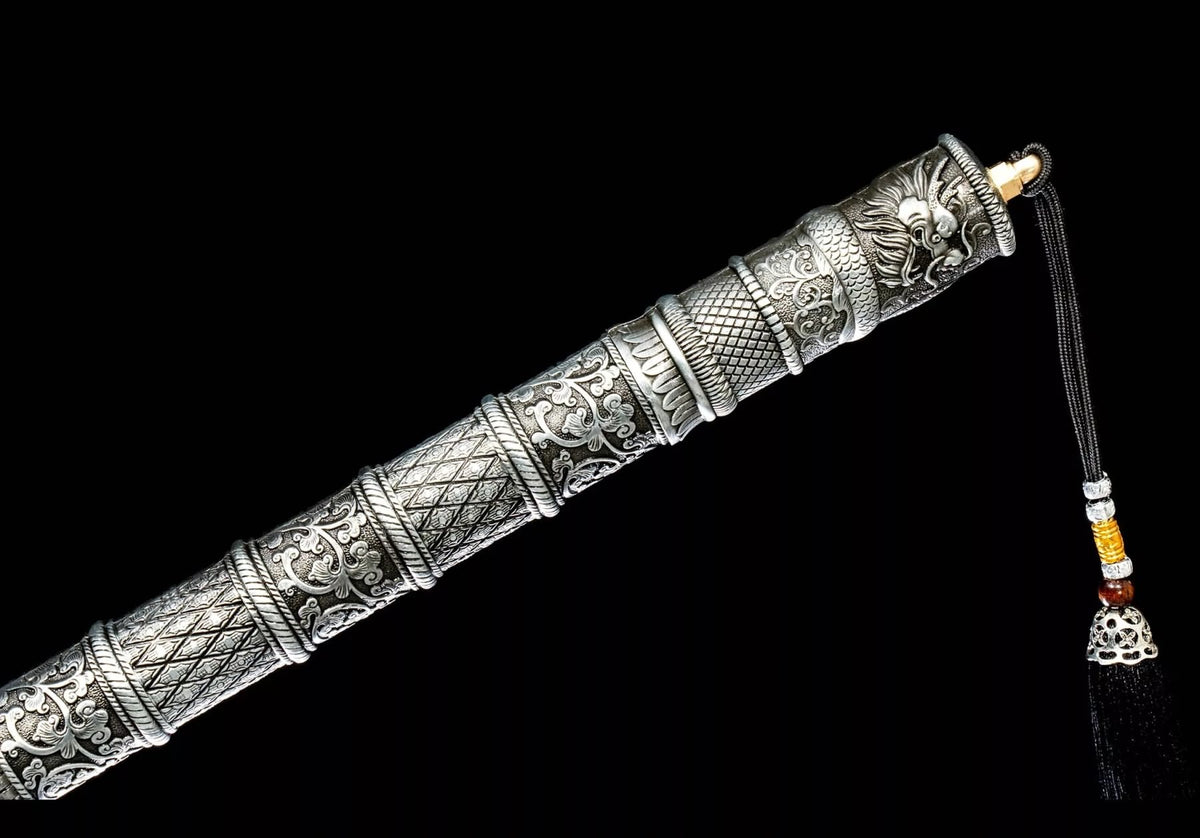 Dragon Miao Dao – Manganese Steel, Black Scabbard - Chinese Sword store