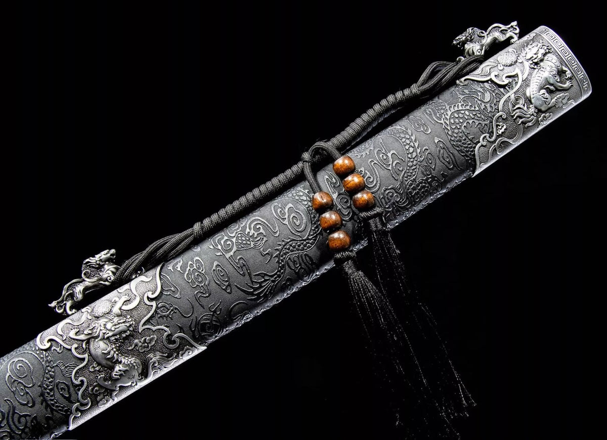 Dragon Miao Dao – Manganese Steel, Black Scabbard - Chinese Sword store