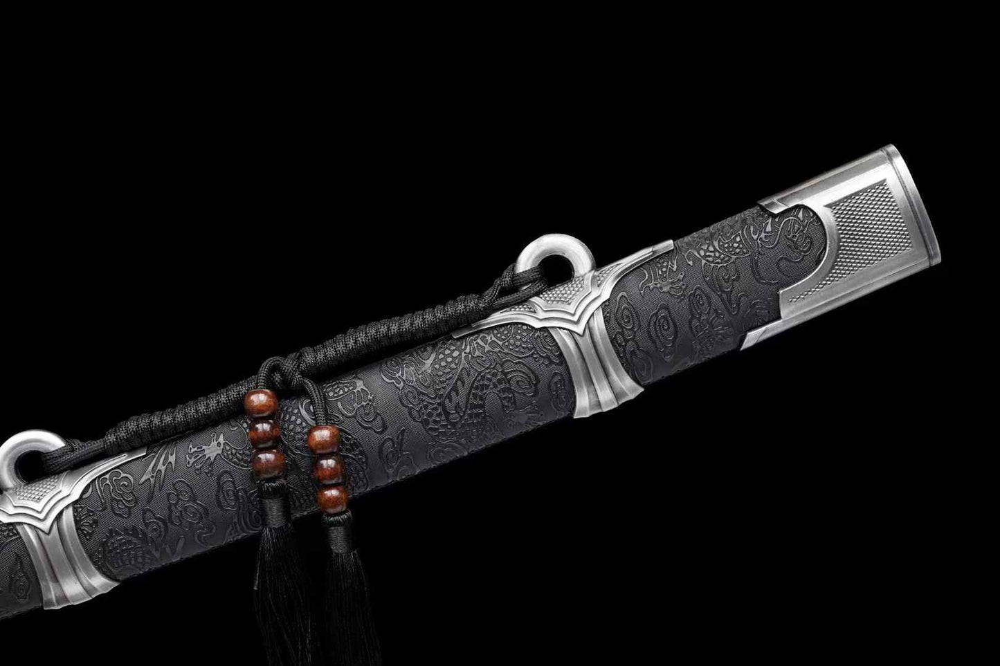 Qing Dao Sword | Hand-Forged Chinese Saber in High Manganese Steel with Qing Dynasty Alloy Fittings
