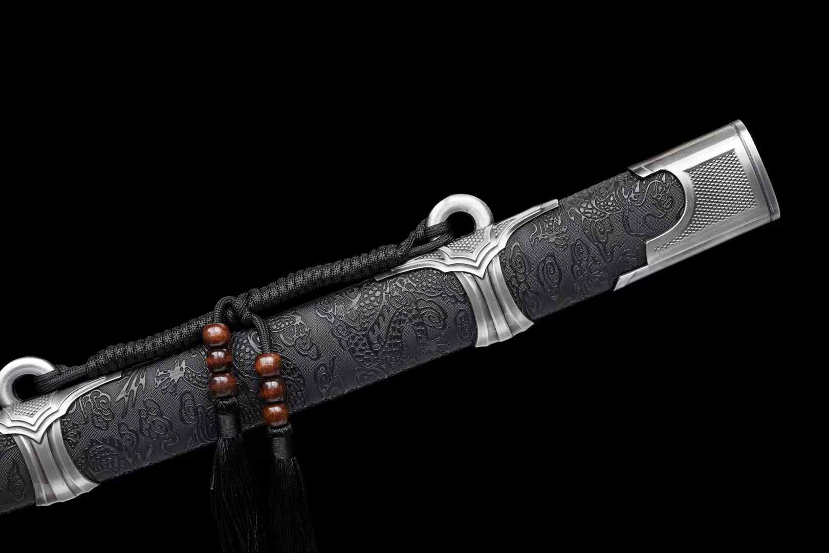 Qing Dao Sword | Hand-Forged Chinese Saber in High Manganese Steel with Qing Dynasty Alloy Fittings