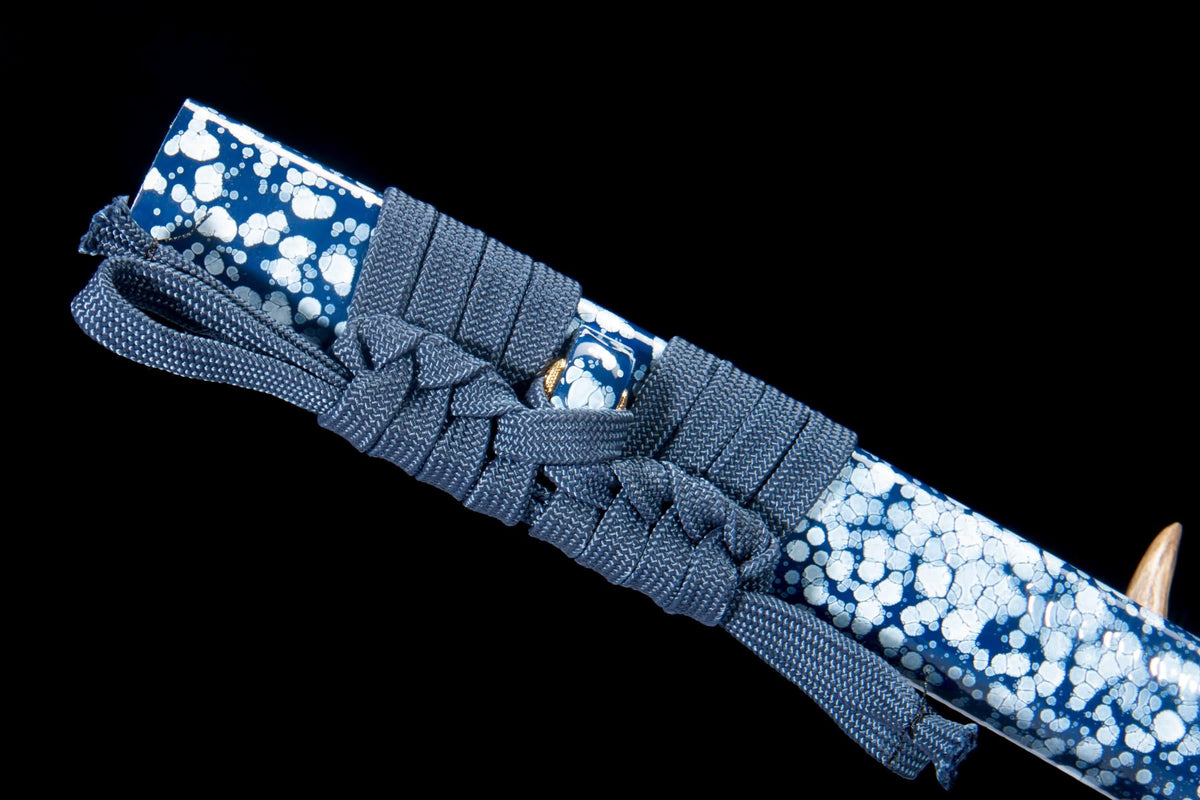 Blue Snowflake Aoi Katana – T10 Clay-Tempered Steel