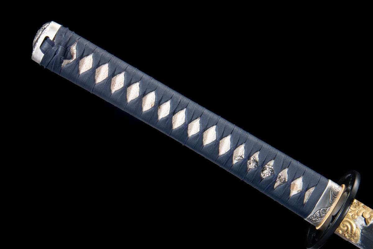 Blue Snowflake Aoi Katana – T10 Clay-Tempered Steel