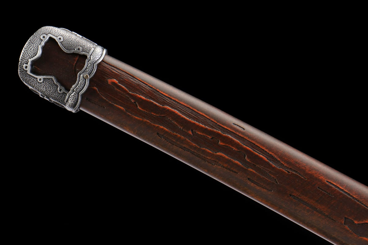 Blue-Black 1065 Steel Tachi – Lacquered Wood Saya