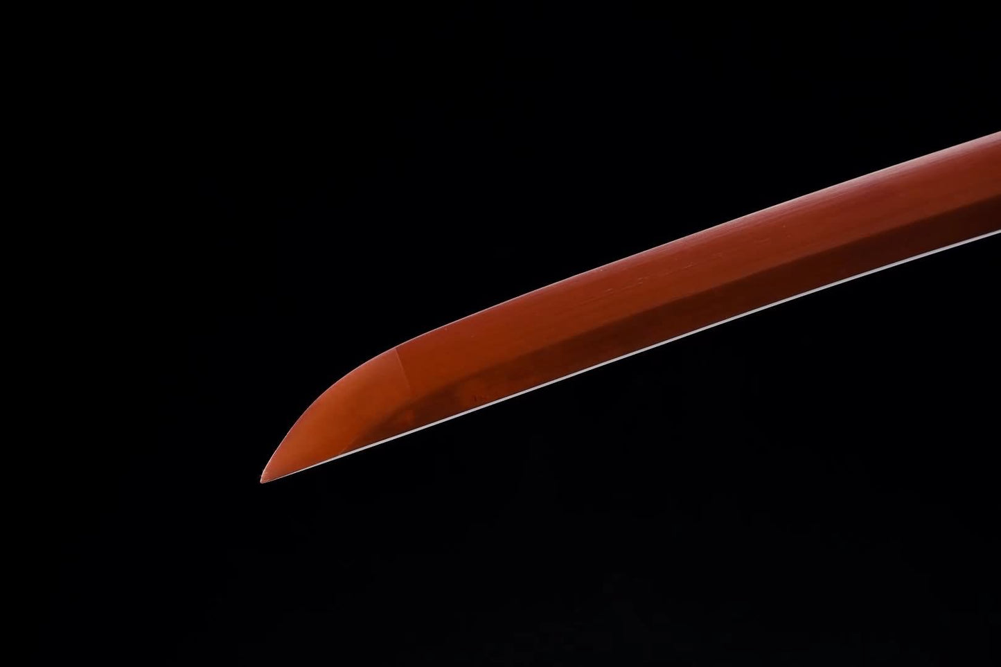 Tachi Katana with Red-Treated T10 Blade & Rosewood Saya (41.0") — Hand-Polished, 8-Step Finish