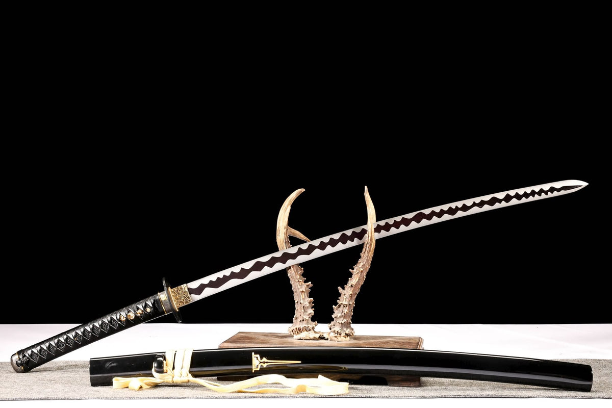 Double-Edged Katana – 1060 High Carbon Steel, Iron Tsuba