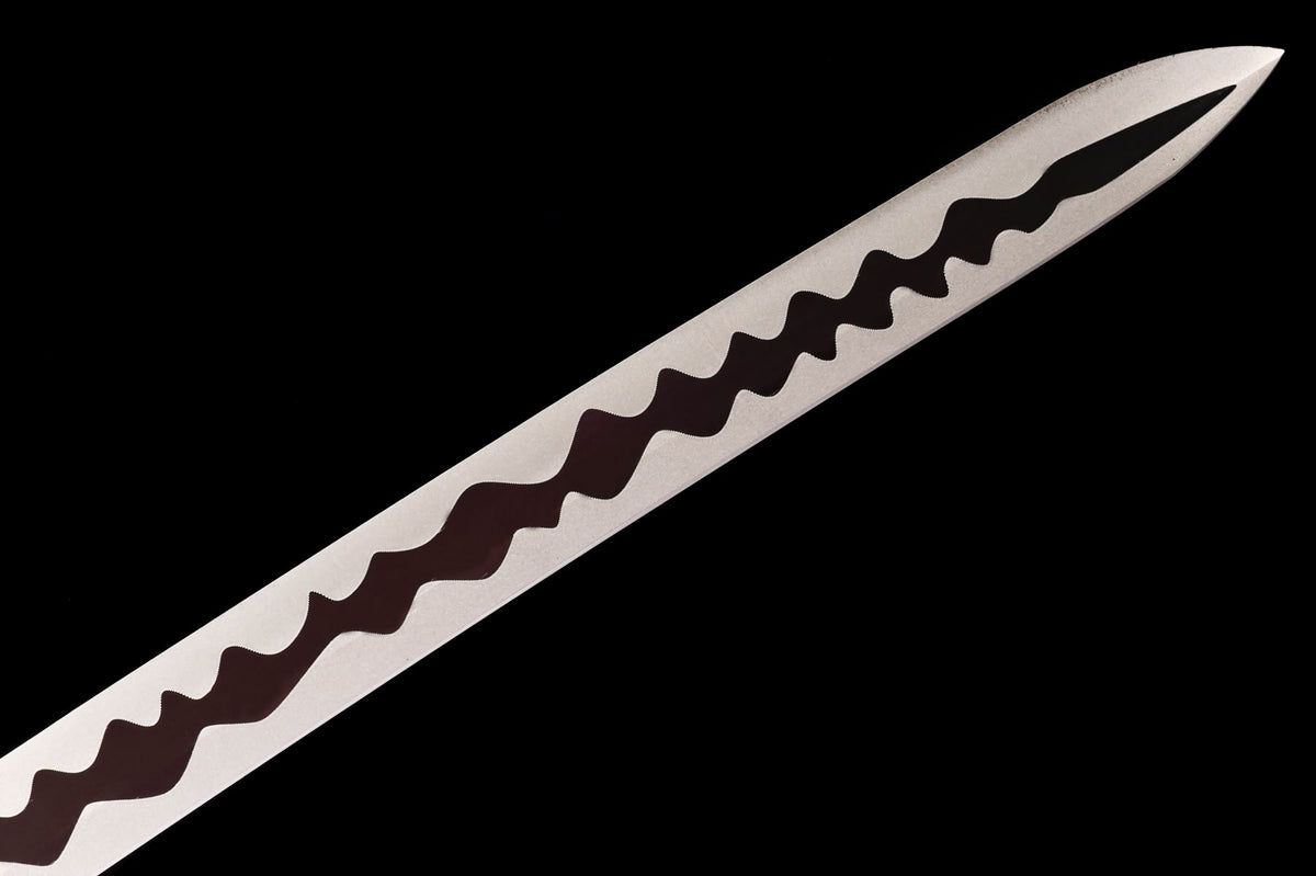 Double-Edged Katana – 1060 High Carbon Steel, Iron Tsuba
