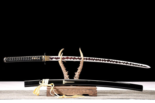 Double-Edged Katana – 1060 High Carbon Steel, Iron Tsuba