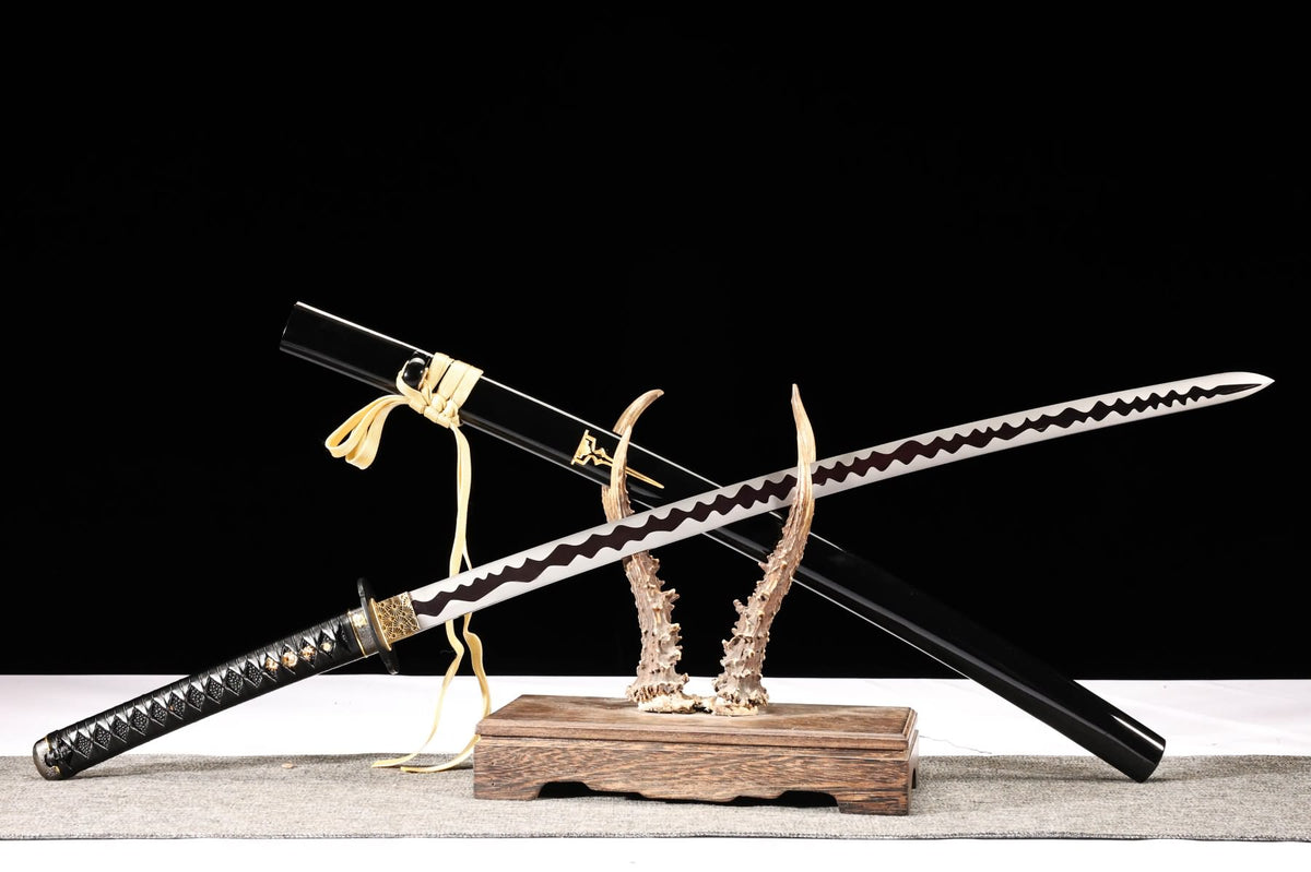 Double-Edged Katana – 1060 High Carbon Steel, Iron Tsuba