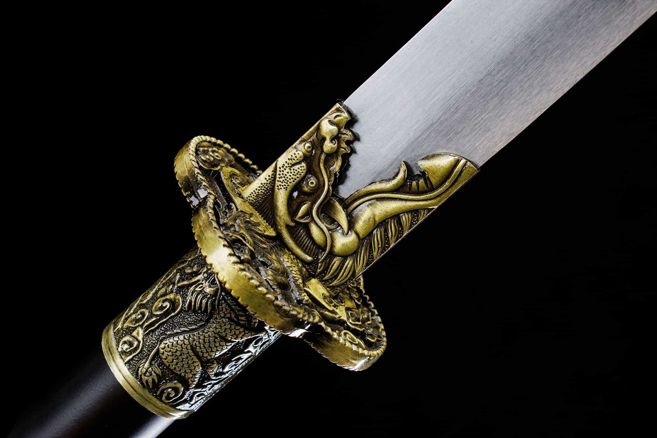 Green Dragon Crescent Blade – 60.2″ Polearm with 19.7″ Chrome Steel Sa