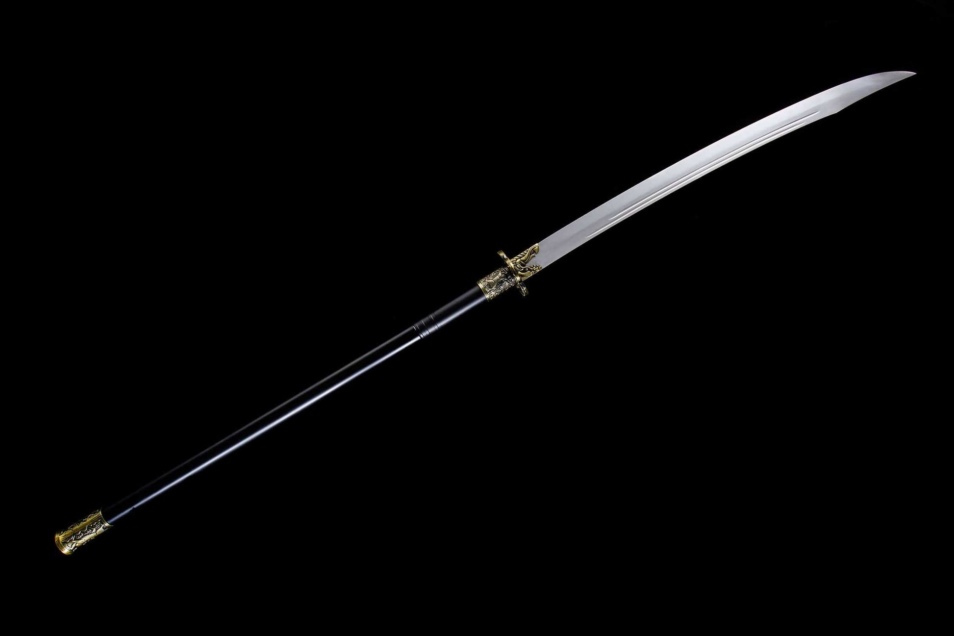 Green Dragon Crescent Blade – 60.2″ Polearm with 19.7″ Chrome Steel Saber