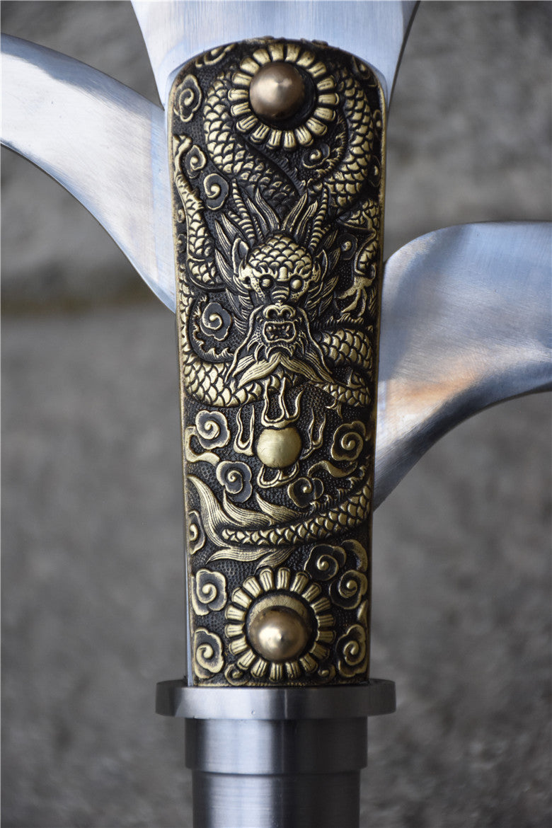 83″ Handmade Hook Sickle Spear – High Manganese Steel – Chinese