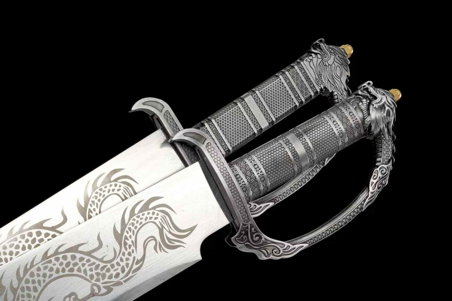 Wing Chun sword handle and loop guard detail
