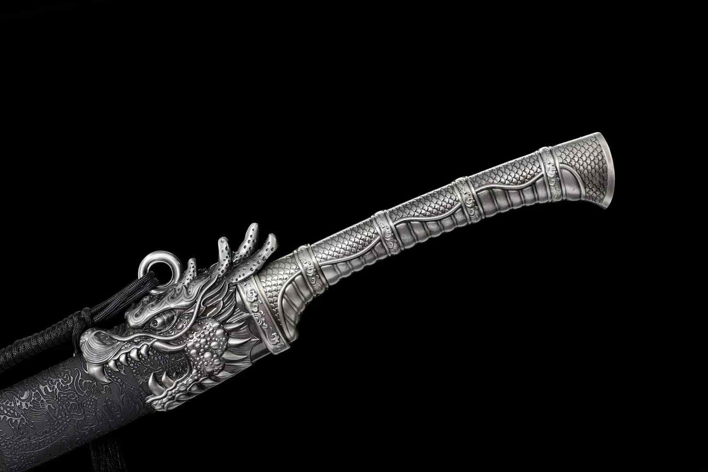 Xianglong Dao integrated alloy handle with dragon scale details