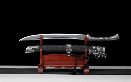 Xianglong Dao with high manganese steel blade and black scabbard