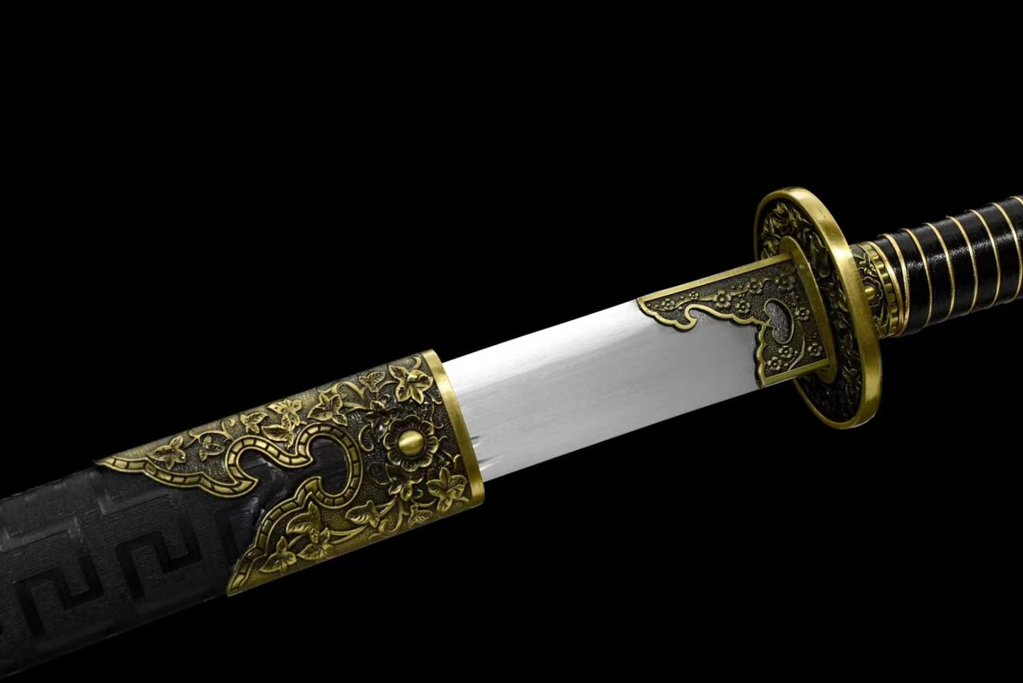 Yan ling dao with Forged High Carbon Steel Blade-PU Wood Scabbard and Alloy Fittings