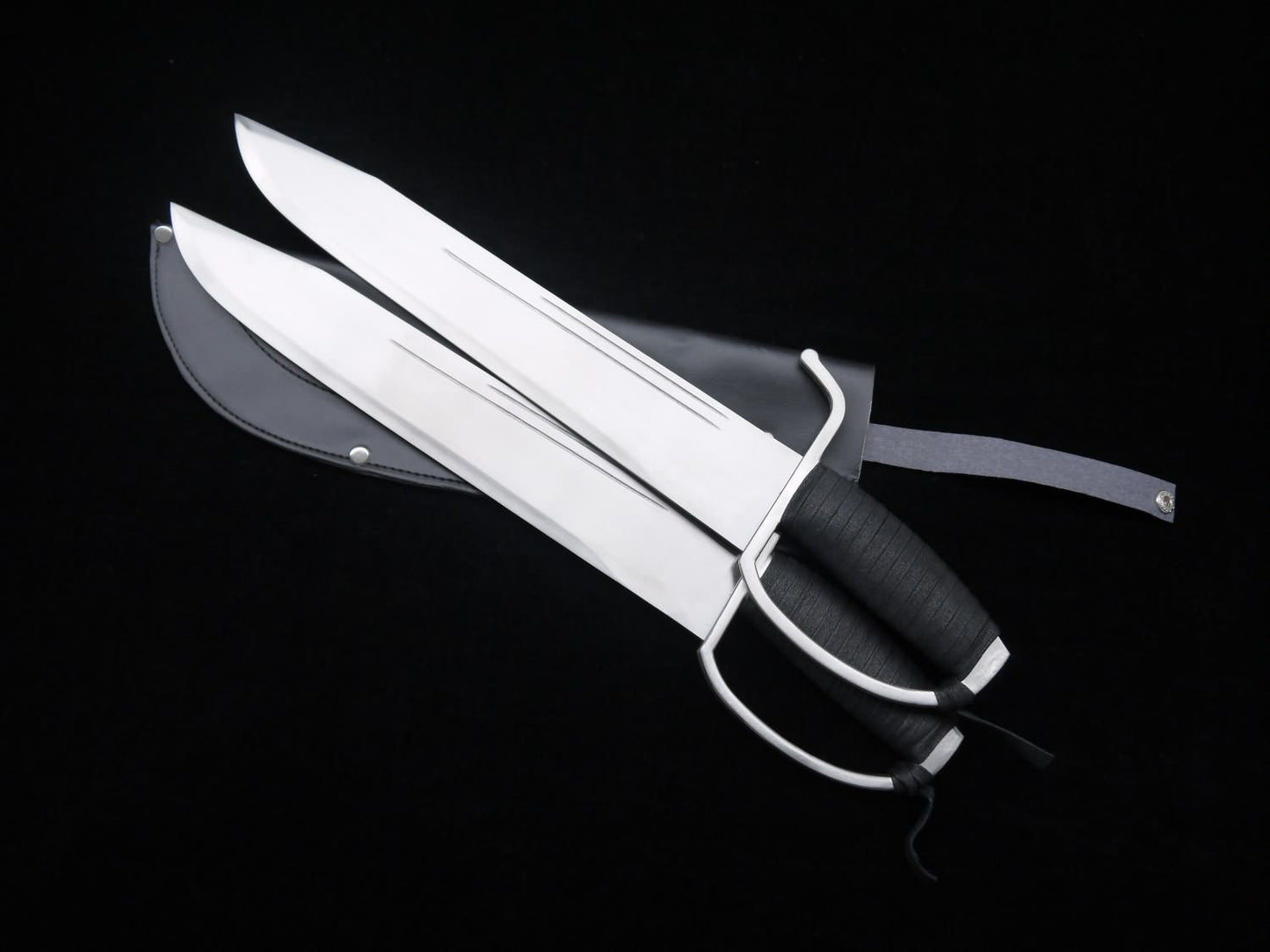 Wing Chun Bart Cham Dao,Yewen double knives,Stainless steel blade and handguard - Chinese sword shop