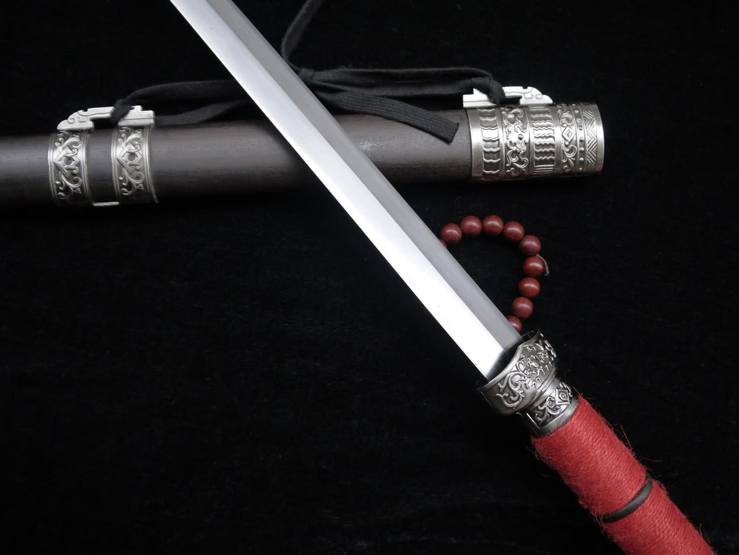 Traditional swords(High Manganese Steel blade,Black wood scabbard)Length 39" - Chinese sword shop