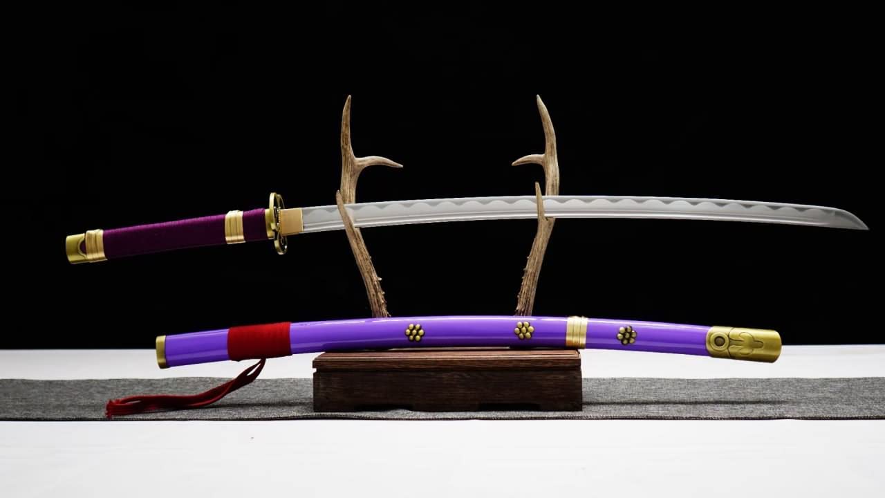 LOONGSWORD,Cosplay Katanas Samurai Sword Real Forged 1045 Carbon Steel Blades