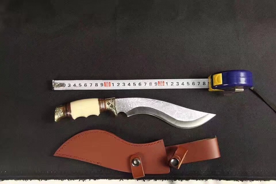 Hunting Folding Knives,Stainless steel blade,Leather scabbard,Length 11.8 inch - Chinese sword shop
