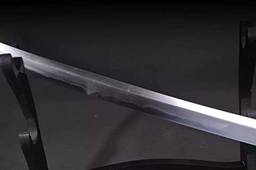 Samurai swords real sharp,Katana(Damascus steel,Skin Scabbard,Copper tosogu)Full tang,Length 39" - Chinese sword shop