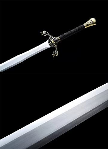 Flying Dragon Jian Real,Forged High Carbon Steel Blade,Alloy Fittings