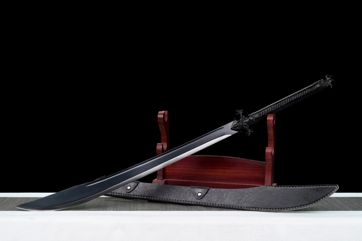 Chinese Machete Swords High Carbon Steel Blade,Leather Sc