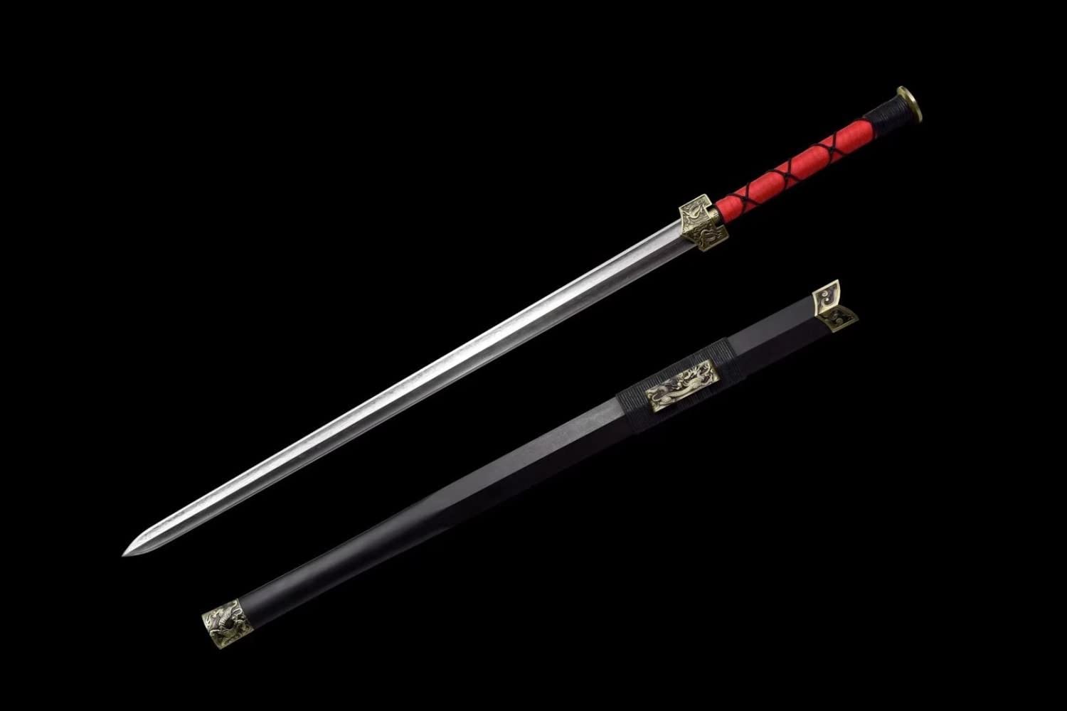 Han jian Sword Real,Forged Damascus Steel Blades,chinese swords