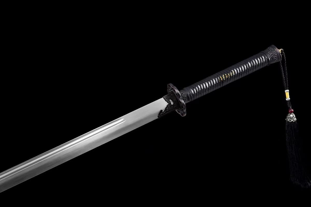 Qin Dao Sword Real High Carbon Steel Blade High Hardness Battle Ready,LOONGSWORD
