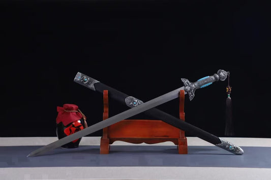 Dragon King Swords Real,Battle Ready,Forged Damascus Blades,Chinese sword