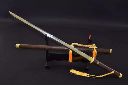 Tang dao/High manganese steel/Rosewood scabbard/Alloy fitted/Length 40" - Chinese sword shop