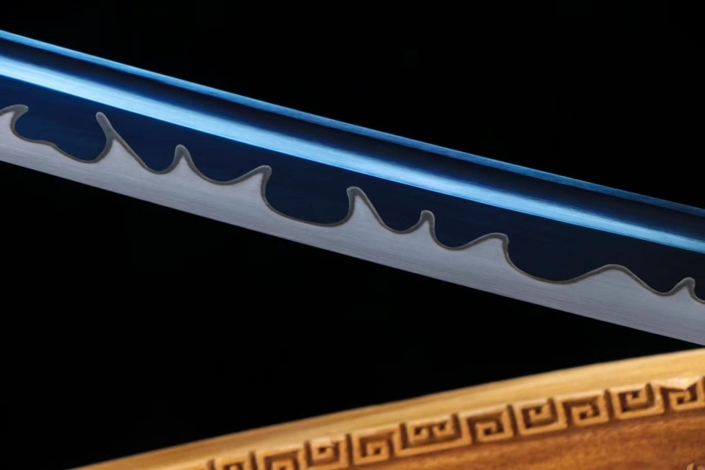 Katanas,Hand Forged High Carbon Steel Blades,Blue Scabbard