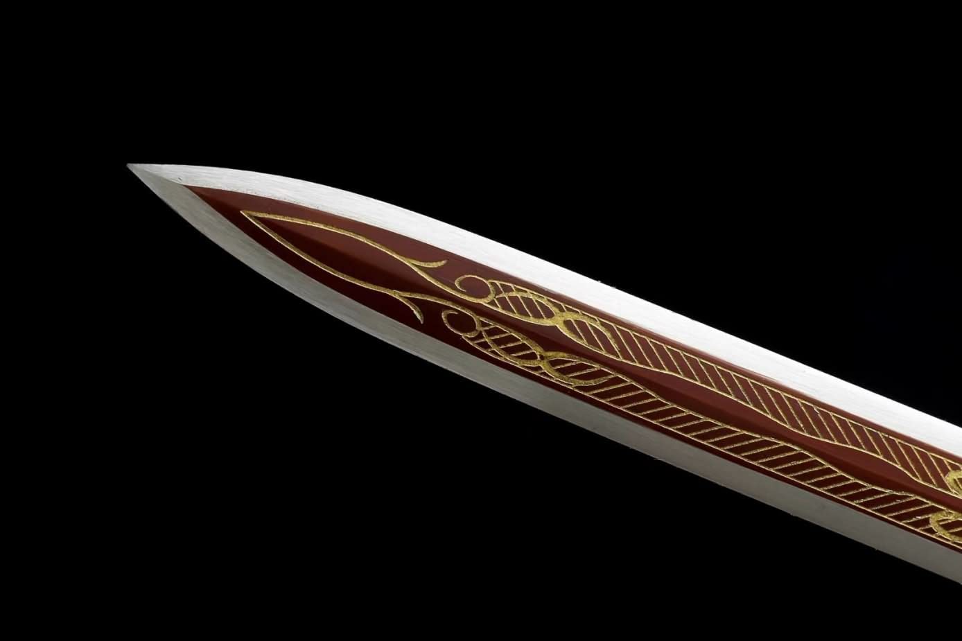 Chibi han jian,Battle Ready,Forged High Carbon Steel Blade,Alloy,Rosewood ,Chinese sword