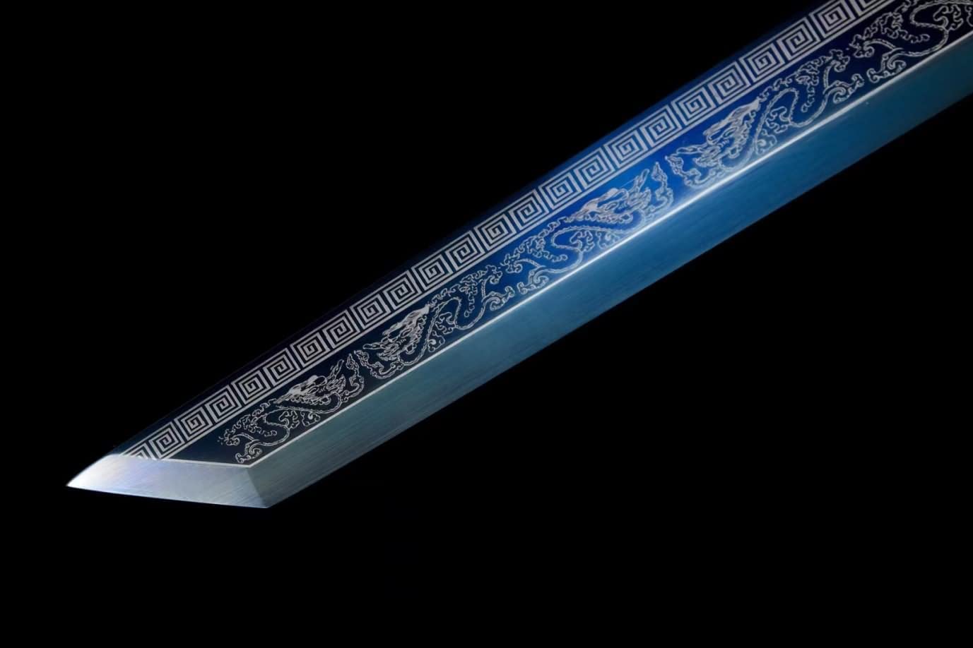 LOONGSWORD,chinese sword,Dragon Tang dao Sword,High Carbon Steel Blade,Alloy Fittings