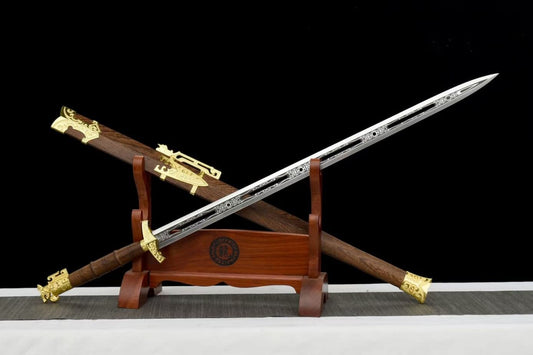 Great Han jian,Stainless Steel Hollow Blade,Alloy Fittings,Rosewood Scabbard,chinese sword