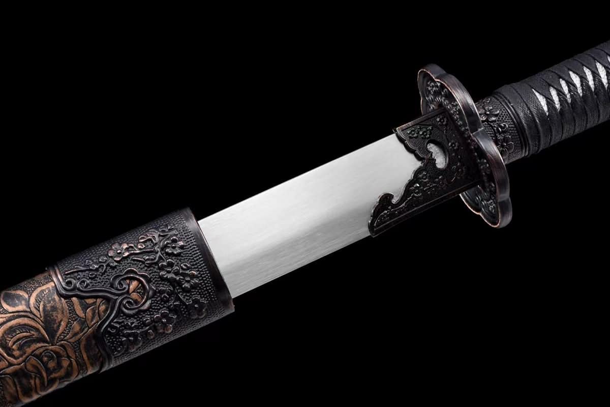 Qin Dao Sword Real High Carbon Steel Blade High Hardness Battle Ready,LOONGSWORD
