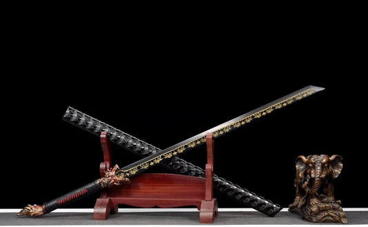 Chinese Sword,Loong Machete,Forged High Carbon Steel Blade,Battle Ready