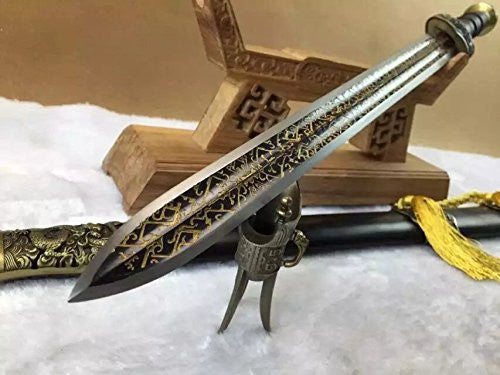 Yuewang jian/High carbon steel blade/Black wood scabbard/Alloy handle - Chinese sword shop