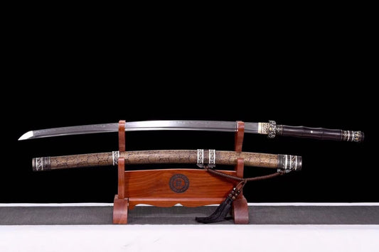 War Sabre,Forged T10 Burning Blade,Brass Scabbard,swords real,LOONGSWORD
