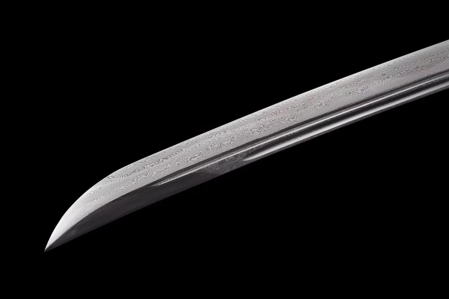 Qing dao Sword Real,Damascus Steel Steel Blade,Rosewood,chinese swords