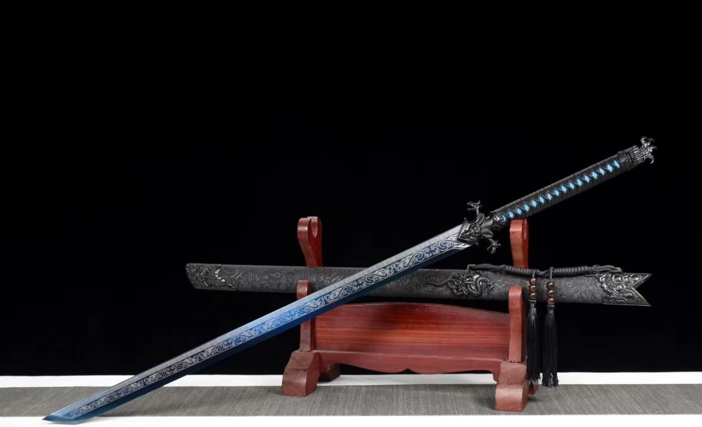 LOONGSWORD,chinese sword,Dragon Tang dao Sword,High Carbon Steel Blade,Alloy Fittings