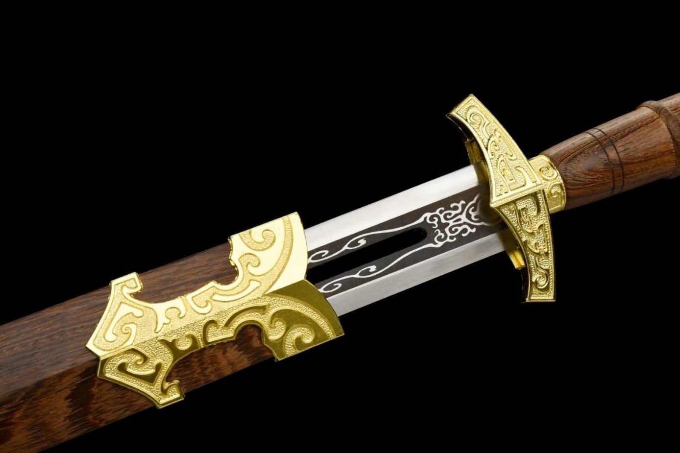 Great Han jian,Stainless Steel Hollow Blade,Alloy Fittings,Rosewood Scabbard,chinese sword