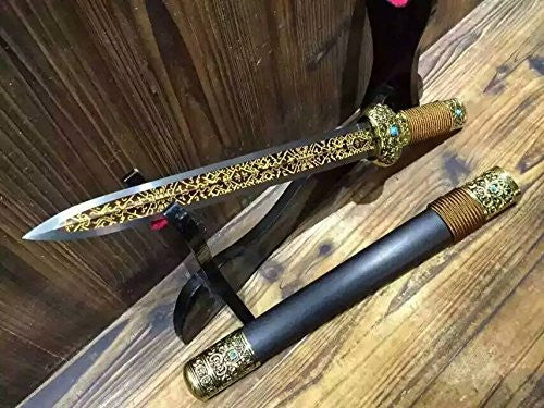 Chinese sword/Dagger/High carbon steel blade/Alloy fitting/Length 18" - Chinese sword shop