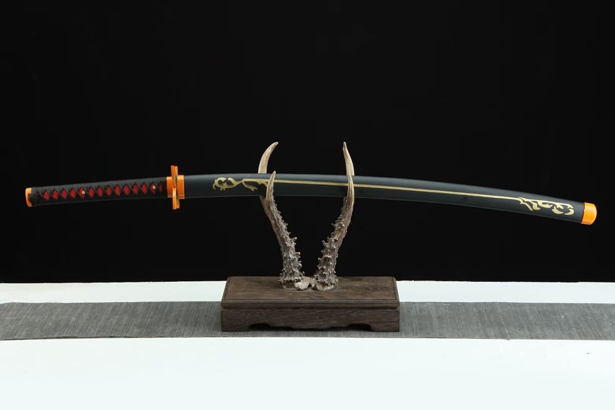 PZOEWUESR Tanjiro Sword, Bamboo Demon Slayer Sword, Tanjiro Katana -41  inchfor Role-Playing and Collection.Anime Original Texture, Black, Red :  Amazon.in: Toys & Games