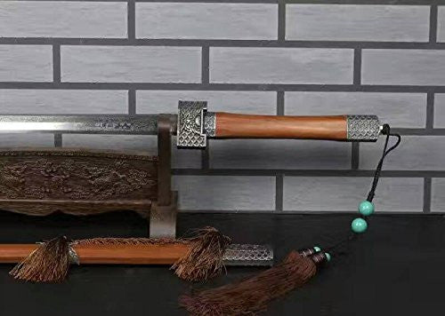 Zhizun sword,Folding pattern steel octahedral blade,Acid wooden,Alloy fittings - Chinese sword shop